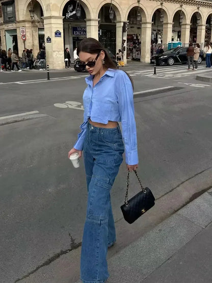 Jade Cropped Blouse