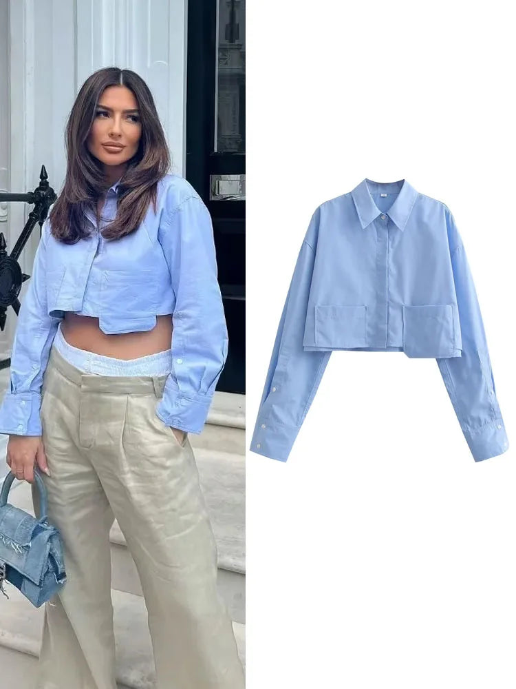 Jade Cropped Blouse