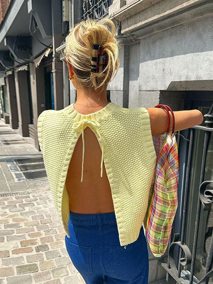 Felice Mouwloze Backless Sweater