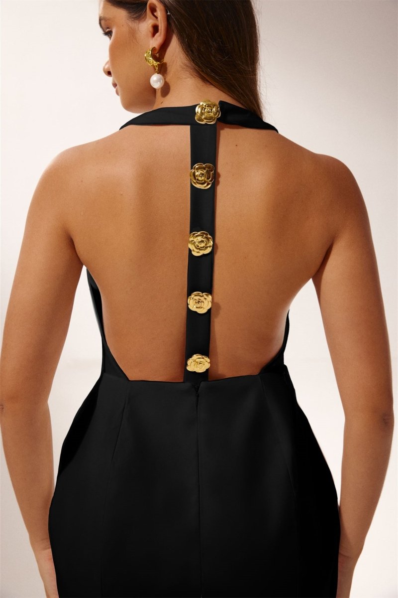 Rebecca Backless Mini Dress